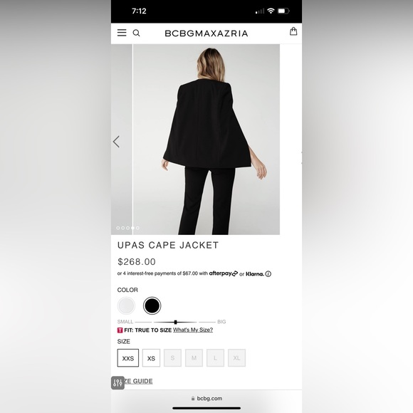 BCBG MaxaZria  UPAS CAPE JACKET Sold Out! - Picture 3 of 8